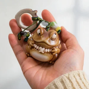 Money Toad Antler Carving — product view 1